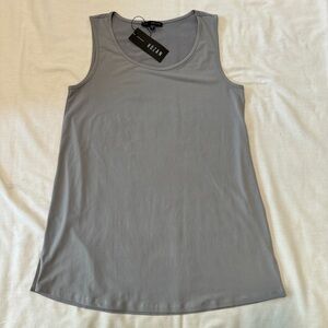 NEW Kozan Small Gray Sleeveless Tank Cami Top Blouse ~ Minimalist Classic